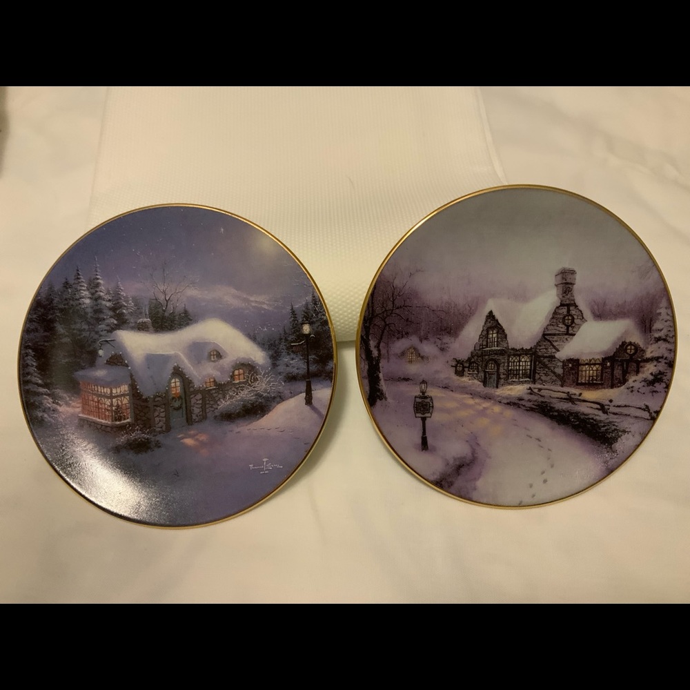 SET 6/6 - Thomas Kinkade- ‘Enchanted Seasons’ Miniature Collectible plates